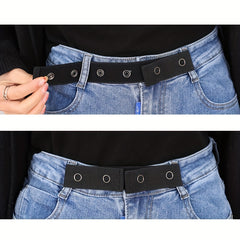 Adjustable Elastic Belt Invisible Jeans Belt Women Men