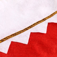 12pcs Red Felt Christmas Stockings with Golden Trim