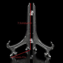Clear Plastic Plate Display Stand Picture Frame Easel Holder 7.62-22cm