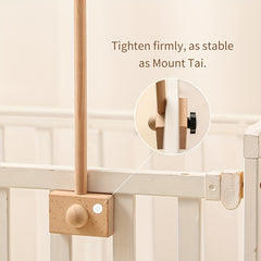 Sturdy Wooden Crib Bell Bracket with Rectangular Base