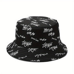 Embroidered Bucket Hat Men Outdoor Travel Vacation Beach Hat