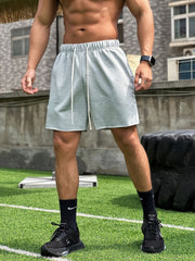 Men's Solid Loose Shorts w/ Pockets Drawstring Active Breathable Comfy