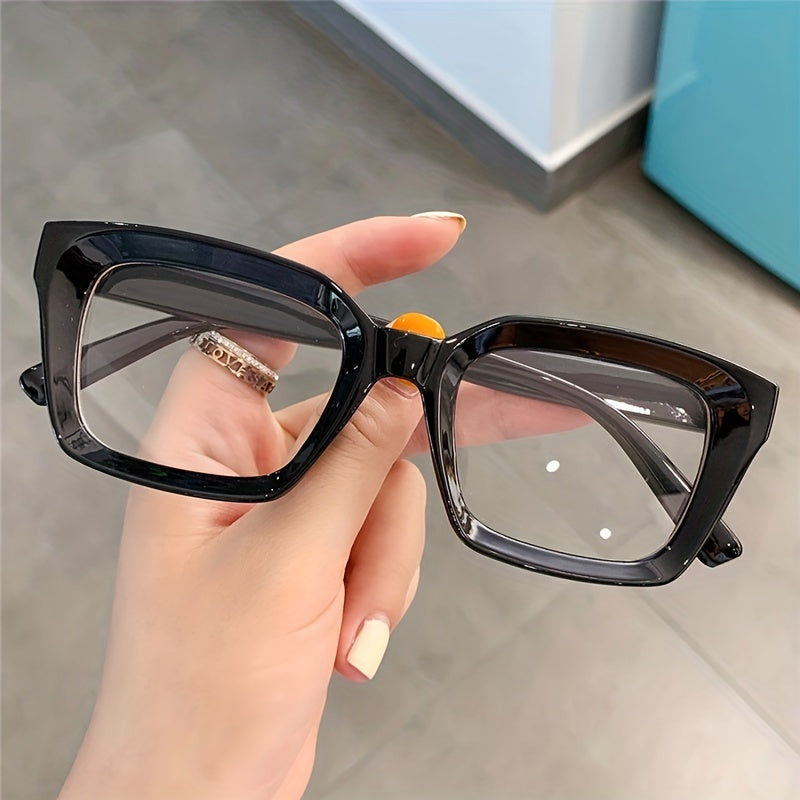 Square Frame Anti Light Clear Lens Glasses Minimalist Eyewear