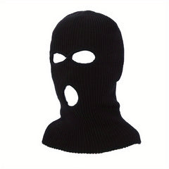Winter Three hole Ski Mask Knitted Hat Solid Acrylic Three hole Knitted Hat