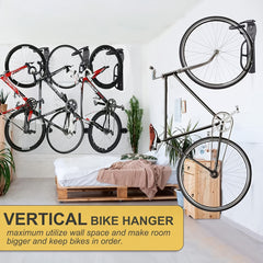 StoragePro Wall Mount Bike Rack - 65 Lb Capacity - Easy to Hang & Organize
