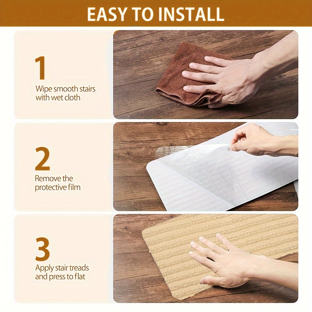 5pcs Stair Non Slip Rugs Safety Indoor Rugs For Kids Elderly And Pets