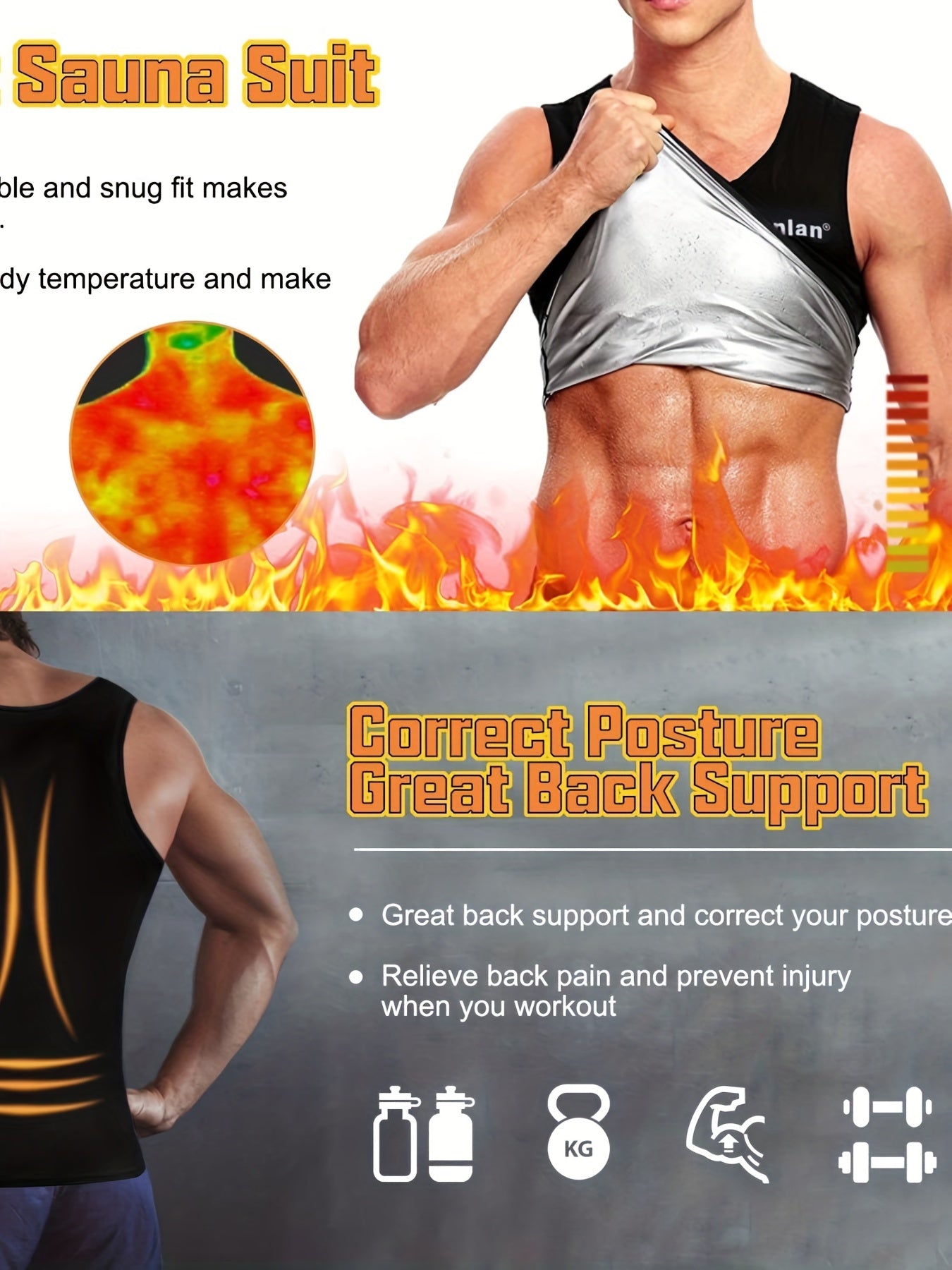 Sauna Ready Men's Sleeveless Tank Top for Waist Training & Gym