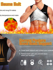 Sauna Ready Men's Sleeveless Tank Top for Waist Training & Gym