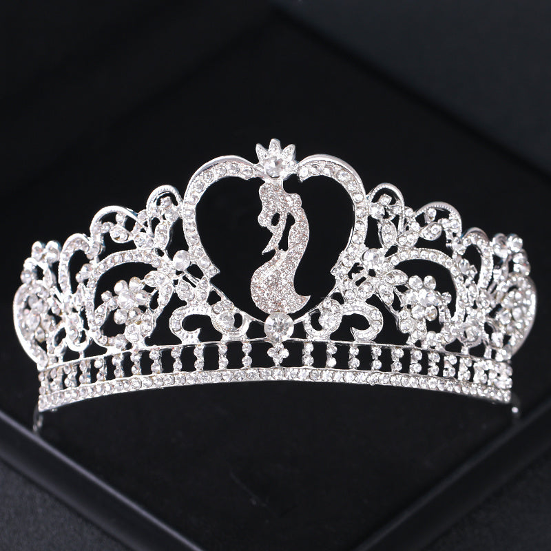 Golden Crystal Crowns Princess Crown Baroque Queen Tiara For Bridal Wedding