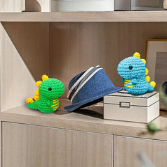 Green Dinosaur Crochet Kit For Beginners - DIY Knit