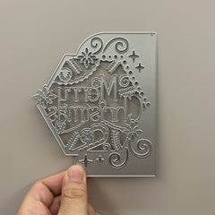 1pc Merry Christmas Cutting Die DIY Metal Embossing Scrapbooking