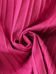 Colorblock Ribbed Lantern Sleeve Knee Length Dress