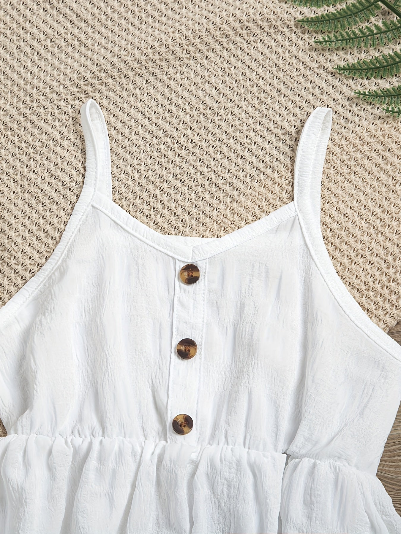 Toddler Girls Button Front Casual Cami Dress
