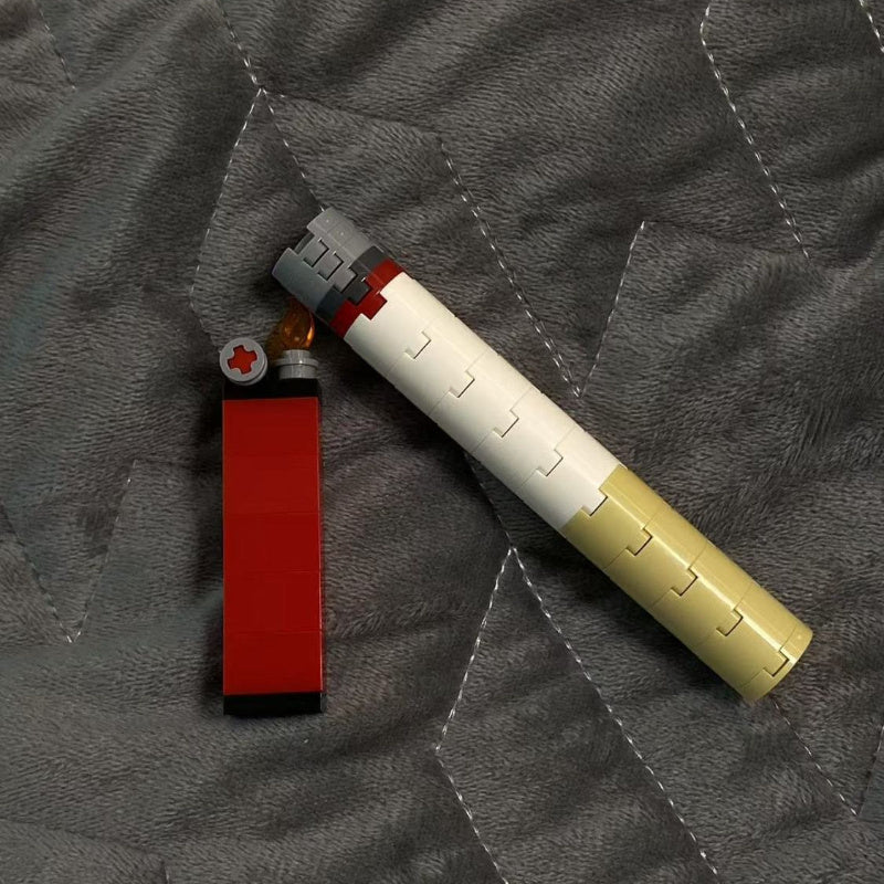 Creative MOC Building Block Model Smoking Finger Cigarette Prop Birthday Gift