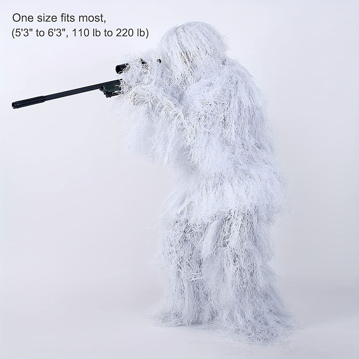 Men's Winter Camo Ghillie Suit Hooded Airsoft Gilly Suit