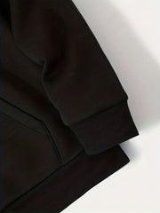 Men's Letter Print Hoodie Casual Stretch Breathable Sweatshirt