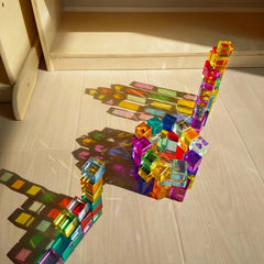 Acrylic Transparent Cube Gem Building Blocks Puzzle Toy
