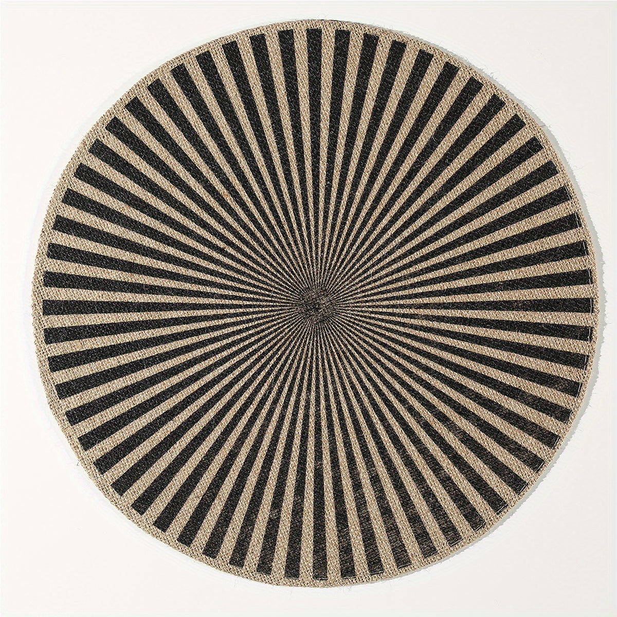 6pcs Jute Printed Placemat Heat Insulation Mat for Dining Decor