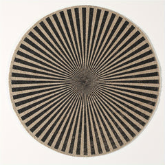 6pcs Jute Printed Placemat Heat Insulation Mat for Dining Decor