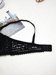 Floral Lace Balconette Push Up Bra Women's Lingerie