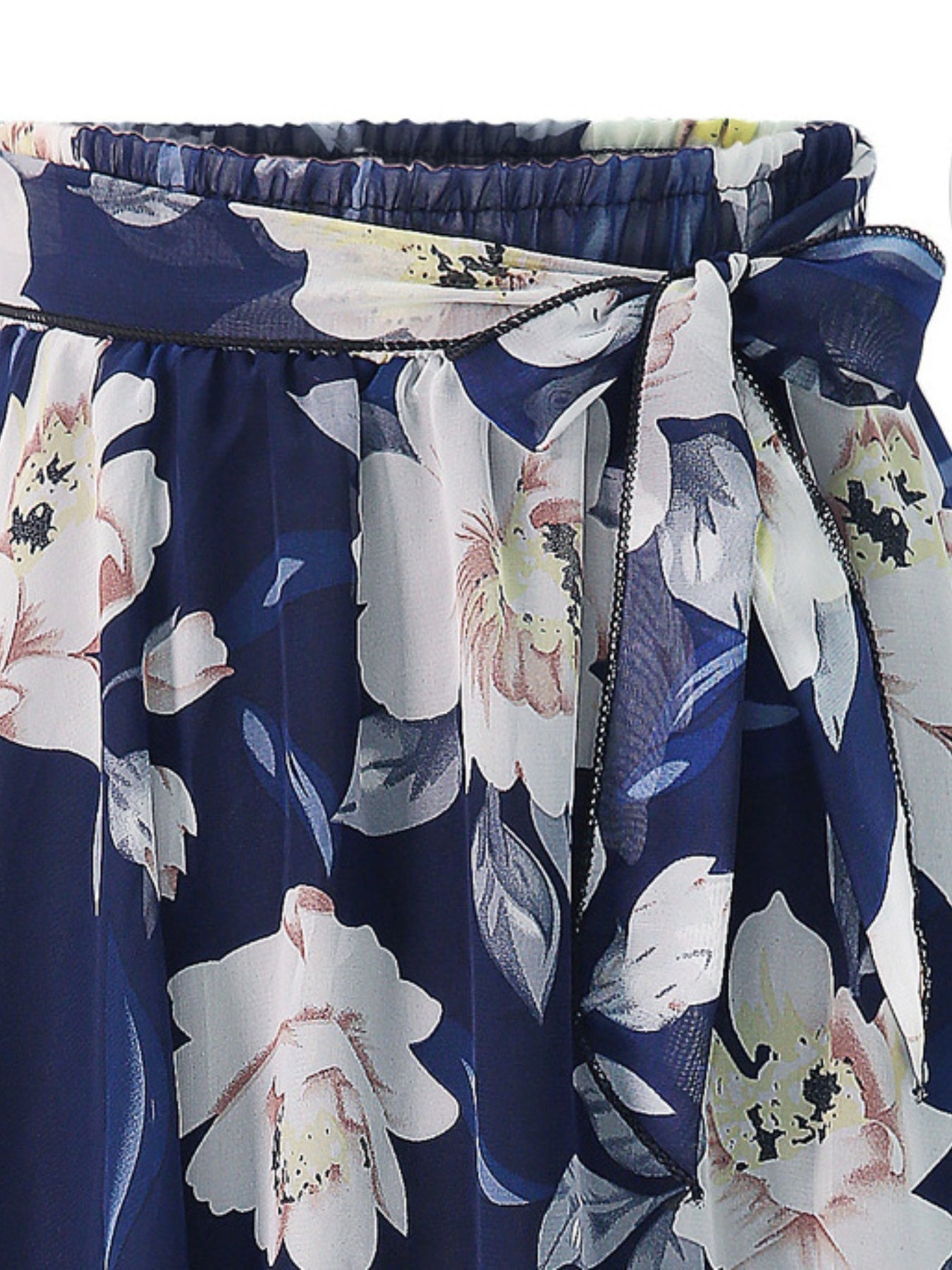 Floral Print Midi Skirt Vacation Casual Skirt