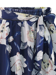 Floral Print Midi Skirt Vacation Casual Skirt