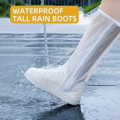 Waterproof Calf High Rain Shoe Cover Non-slip Reusable Thickened