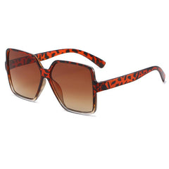 Oversize Frame Sunglasses Clear Rimless Glasses