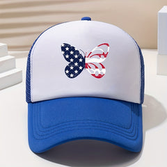 Butterfly Printed Baseball Cap Outdoor Sunshade Sunscreen Truck Driver Cap