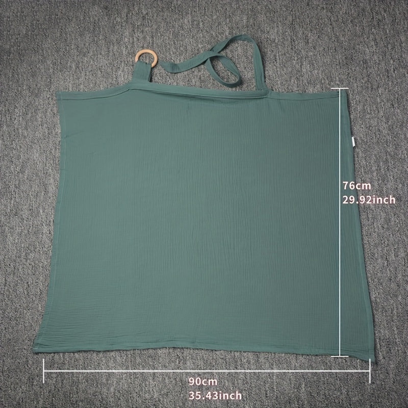 Green Cotton Nursing Cover Breastfeeding Comfortable and Breathable