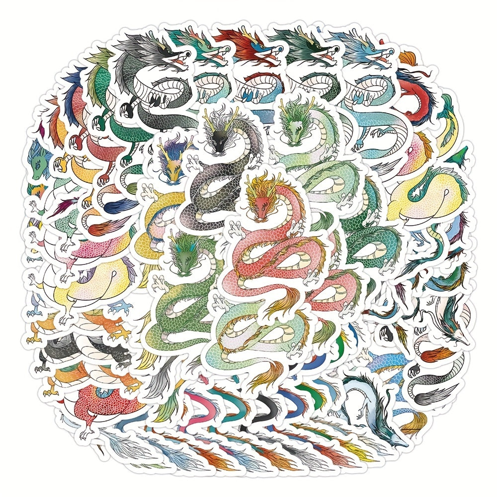 60pcs Dragon Anime Graffiti Stickers DIY Materials