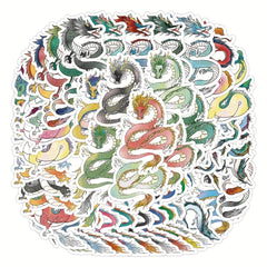 60pcs Dragon Anime Graffiti Stickers DIY Materials