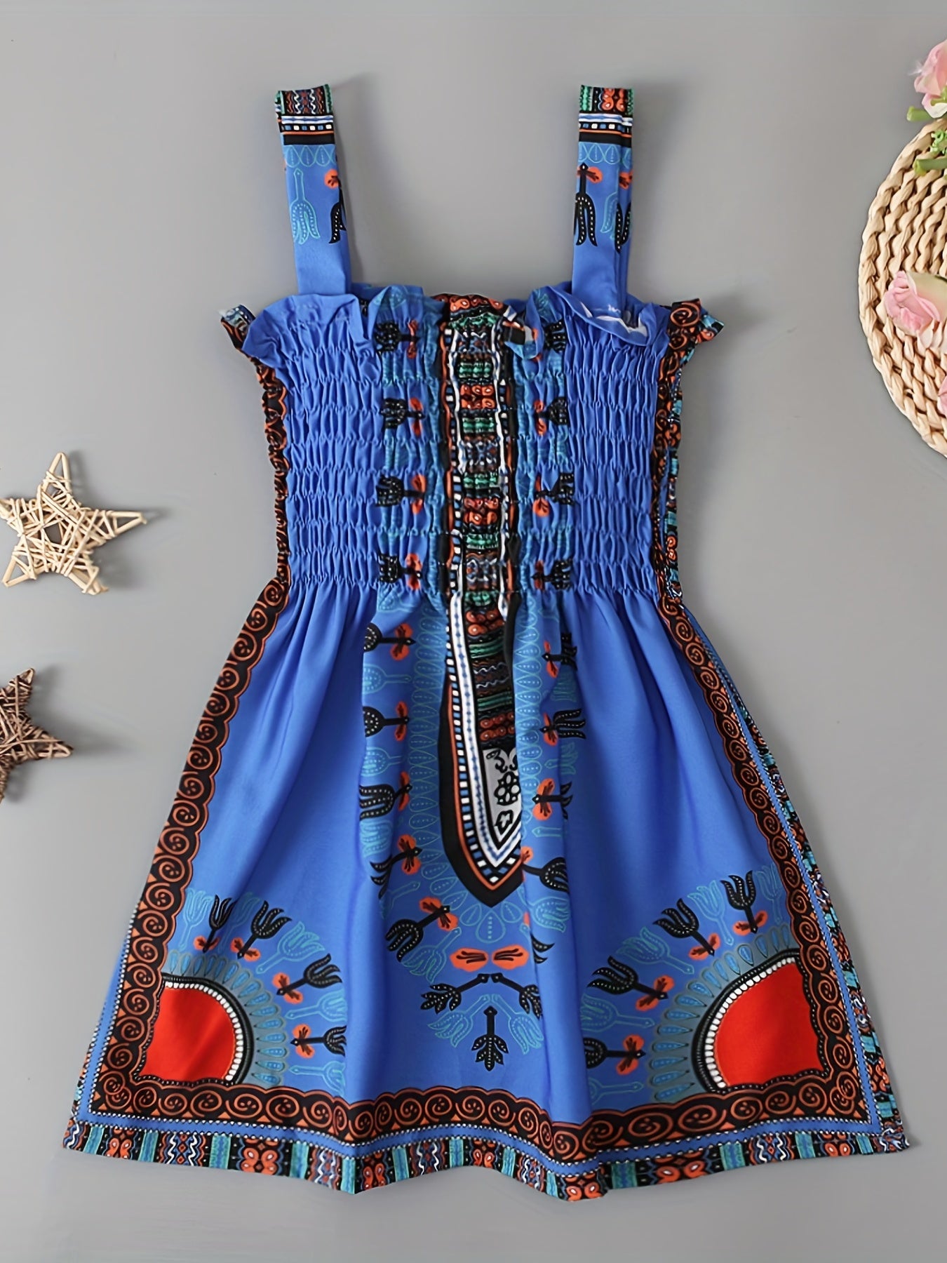 Girls Sleeveless Cotton Swing Dress