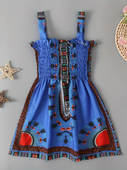 Girls Sleeveless Cotton Swing Dress