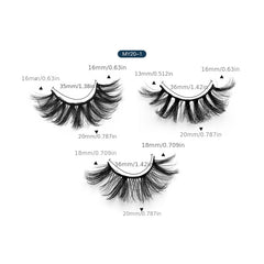 20 Pairs Fluffy Mink Lashes Natural Volume Curly False Eyelash Extension