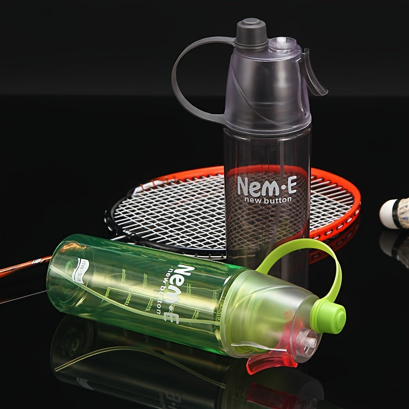 600ml Portable Sports Spray Water Cup - Cooling Bottle