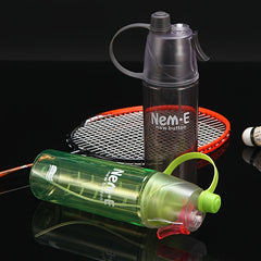 600ml Portable Sports Spray Water Cup - Cooling Bottle