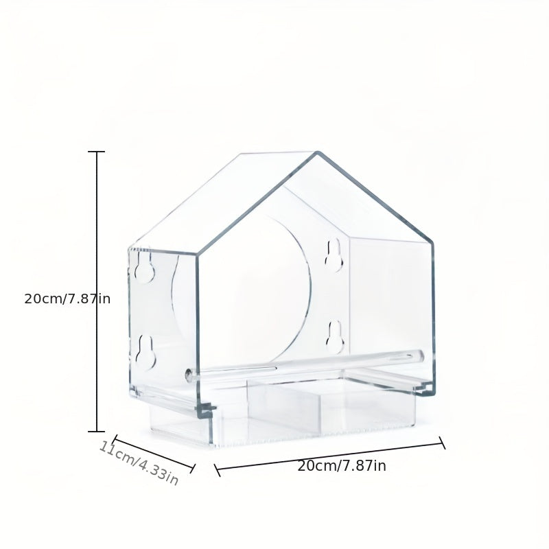 Acrylic Clear Glass Window Bird Feeder