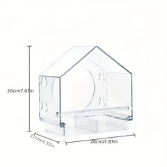 Acrylic Clear Glass Window Bird Feeder