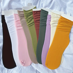 10 Pairs Breathable Mid Tube Women's Socks Stockings