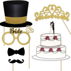Wedding Photobooth Props Kit Engagement Photo Booth Accessories