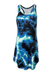 Butterfly Print NightDress Crew Neck Pajama Dress Women's Sleepwear