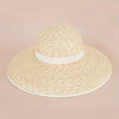 Big Brim Straw Hat Men Women Summer Beach French Sun Hat