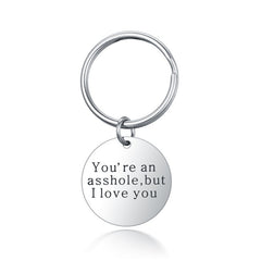 Stainless Steel Couple Keychain Men Women
