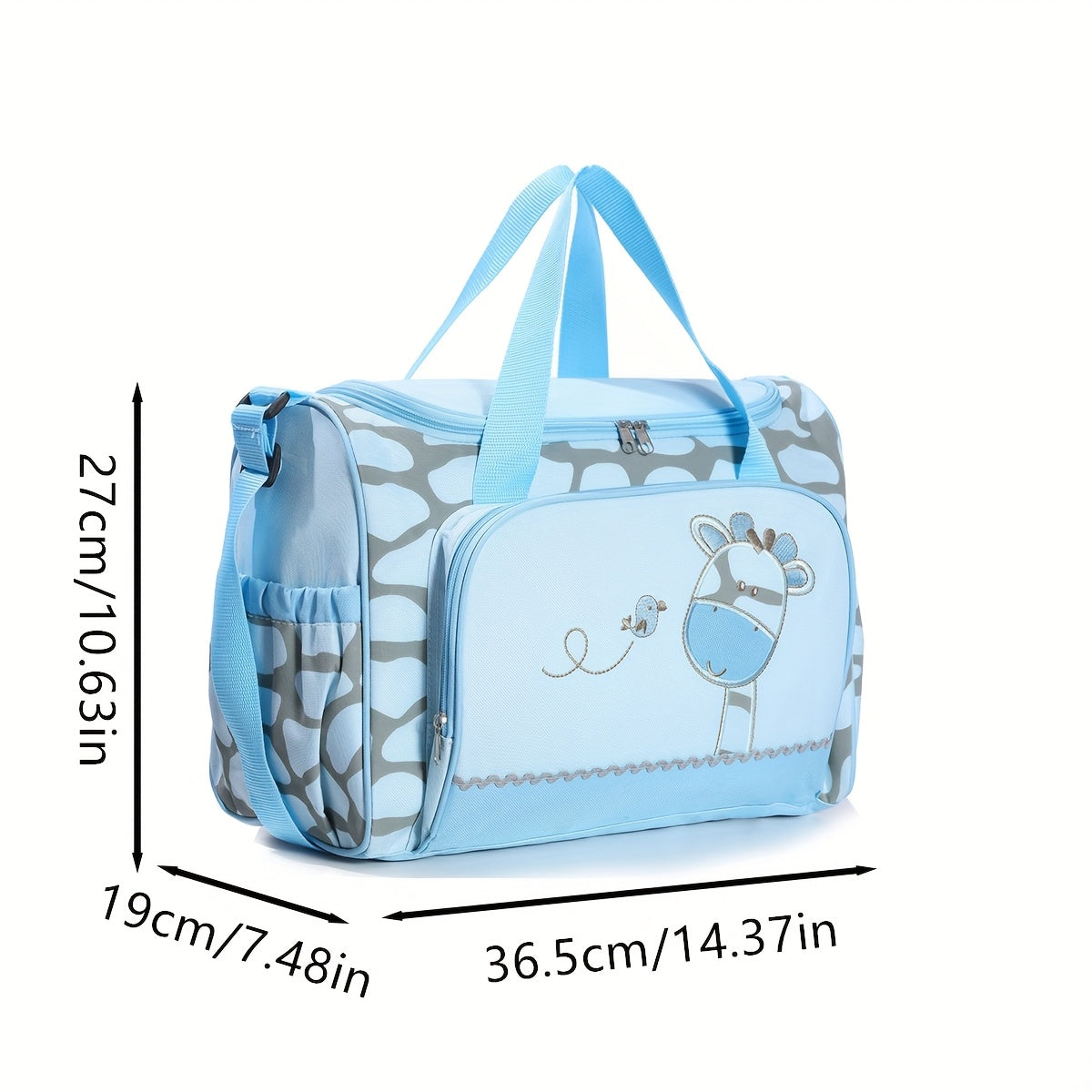 Stylish Giraffe Shoulder Bag with Animal Print Compartment