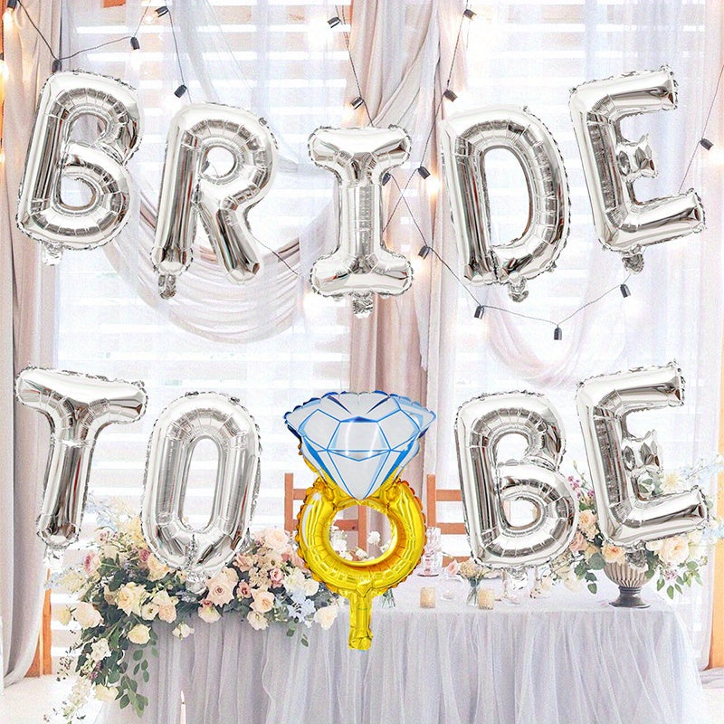 10pcs BRIDE TO BE Aluminum Film Balloon Set Wedding Proposal Party Decoration