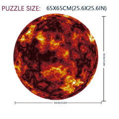 Golden Solar Flare Puzzle 1000pcs Round Celestial Wall Art