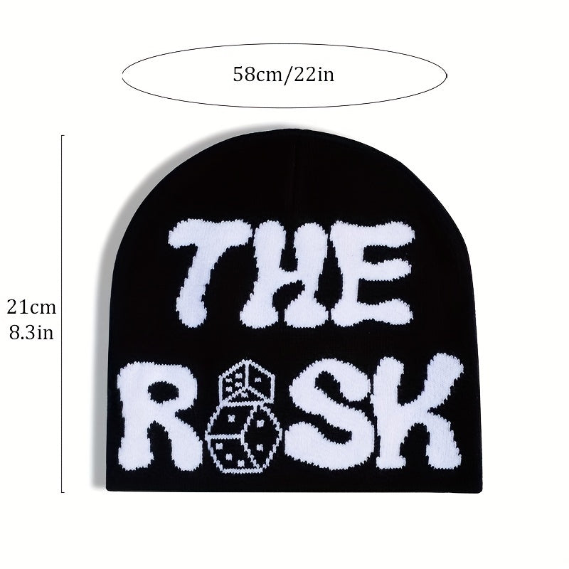 Unisex Hip Hop Knit Beanie Y2K Stretch Coldproof Hat Fashionable Foldable Hat