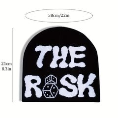 Unisex Hip Hop Knit Beanie Y2K Stretch Coldproof Hat Fashionable Foldable Hat