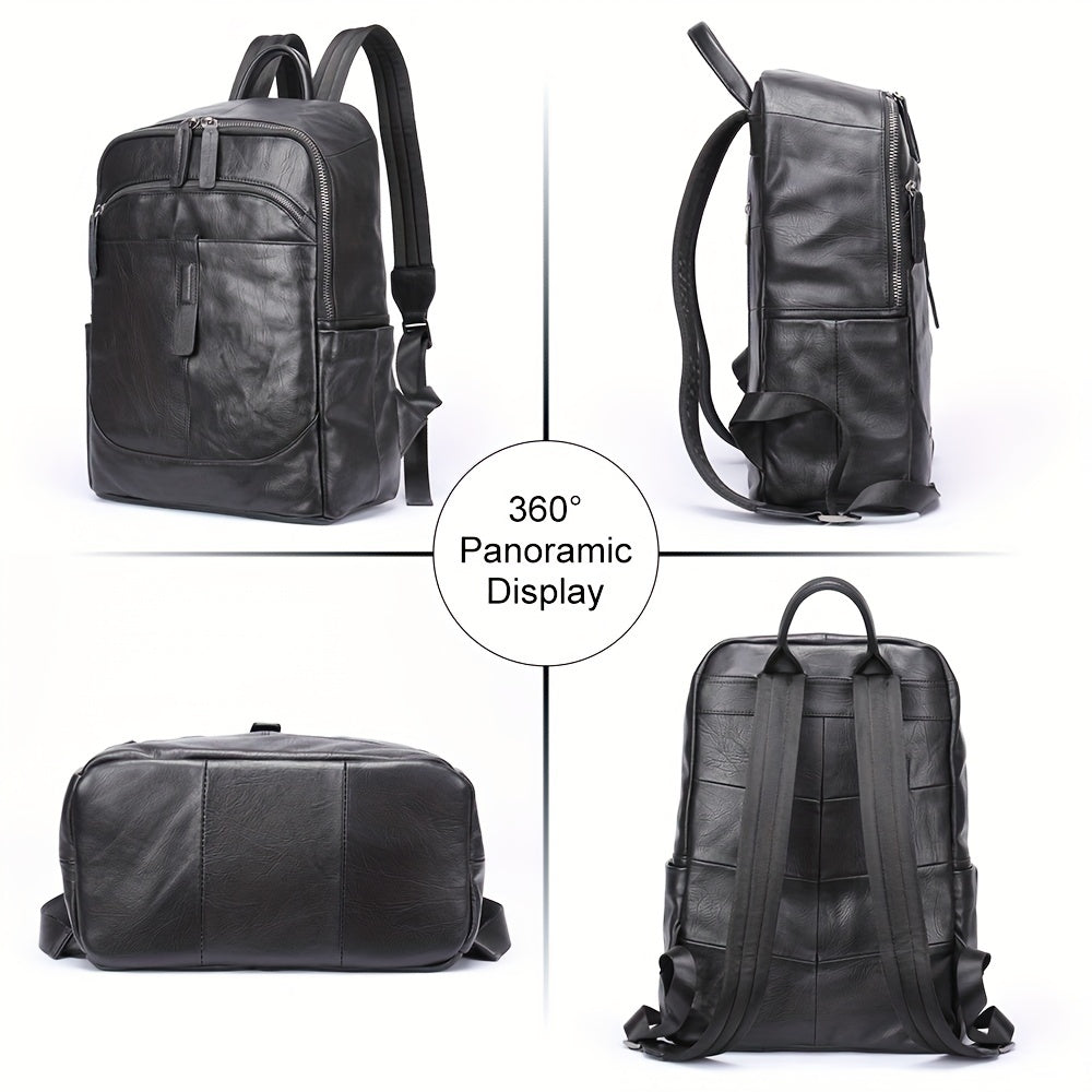 Casual Leather Backpack 35 56 Cm Laptop Bag Lightweight